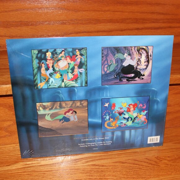 3/$28❤️new Disney's The Little Mermaid 4 x Lithographs in Portfolio For Framing - Picture 2 of 6